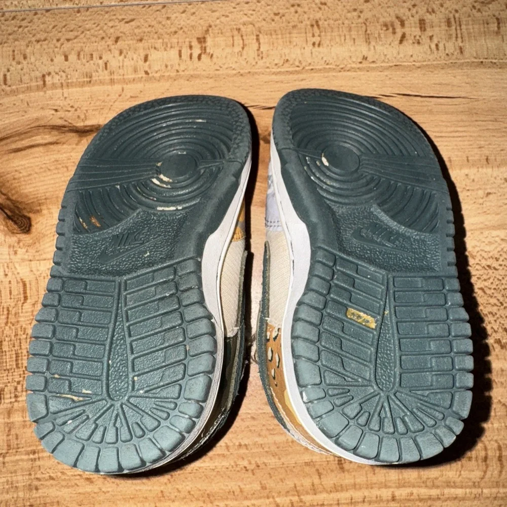 Size 6c - Nike Dunk Low SE TD Sail Multi-Camo DB1902 100 Toddler Baby Infant Kid